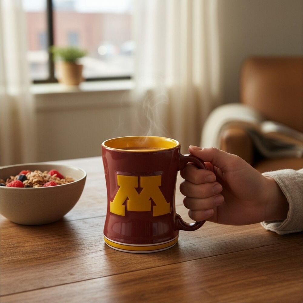 University of Minnesota Ceramic Coffee Mug Maroon Gold NCAA Souvenir Cup
